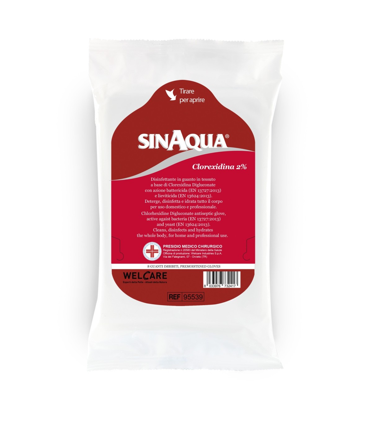 Sinaqua® Clorexidina 2% Guanto