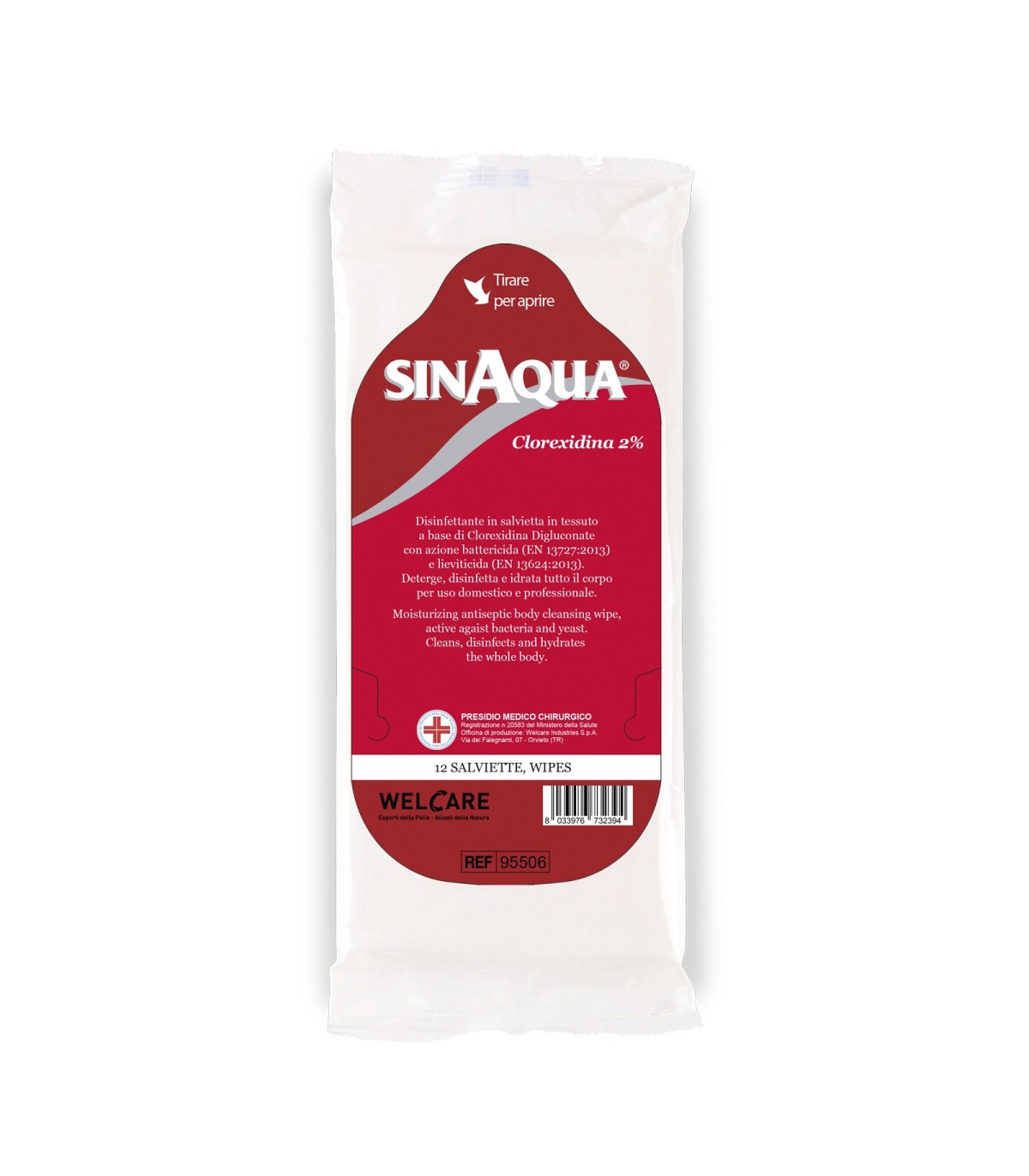 Sinaqua®  2% Chlorhexidine Wipes